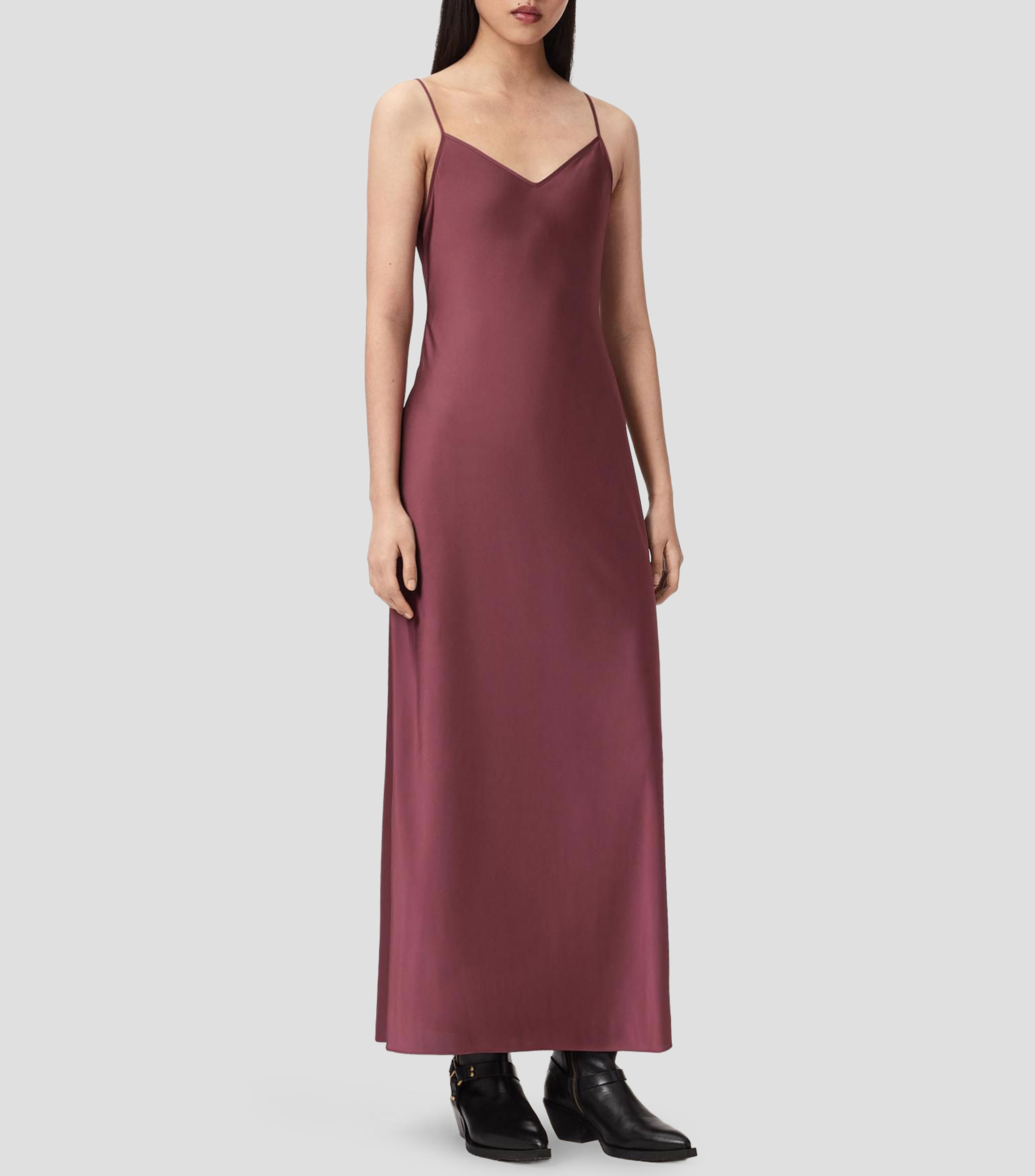Vestido largo liso Bryony Mujer